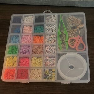 Craft Bead Organizer with Tools